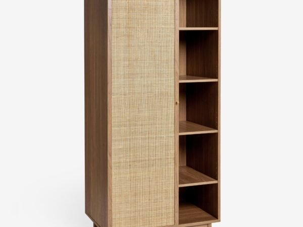 Rattan Teak Wardrobe – Mevish Small