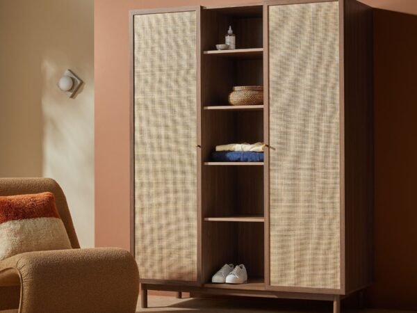 Rattan Teak Wardrobe – Mevish