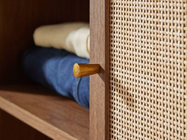 Rattan Teak Wardrobe – Mevish