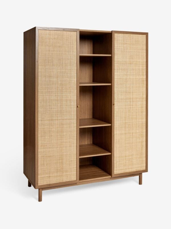 Rattan Teak Wardrobe - Mevish - Image 4