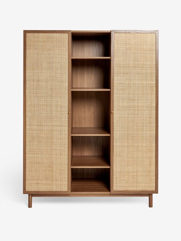 Rattan Teak Wardrobe - Mevish - Image 5