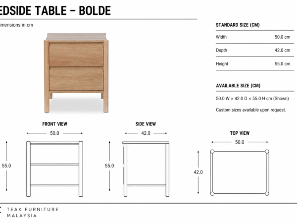 Teakwood Bedside Table – Bolde