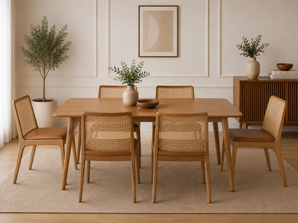 Teak Rattan Dining Chair – Fexy