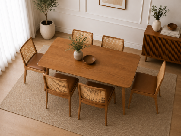 Teak Rattan Dining Chair – Fexy