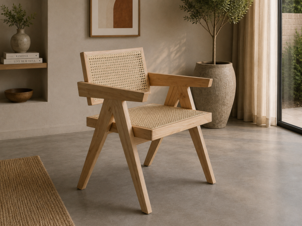 Teak Rattan Dining Chair – Casio