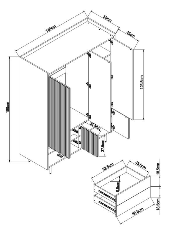 Teak Wardrobe - Breeze - Image 6