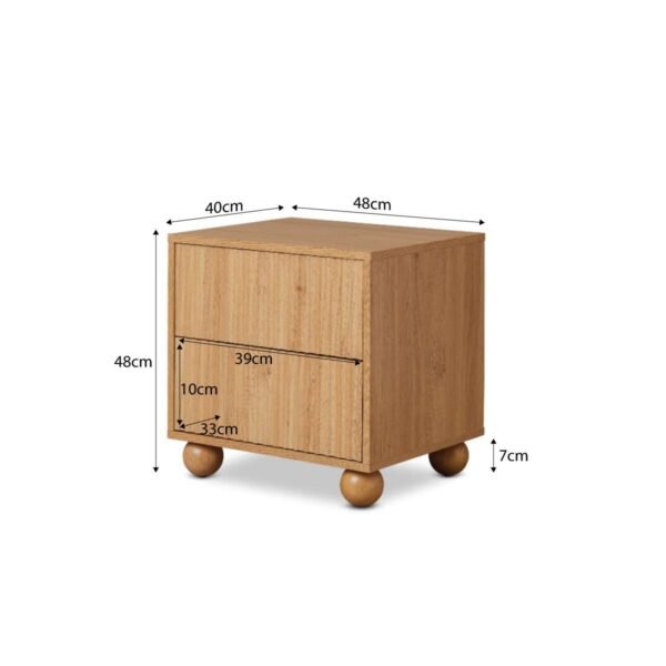 Teak Bedside Table - Deven - Image 5