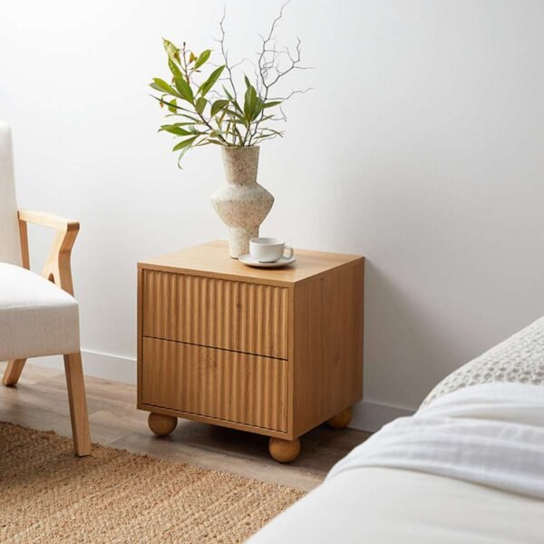 Teak Bedside Table - Deven - Image 2