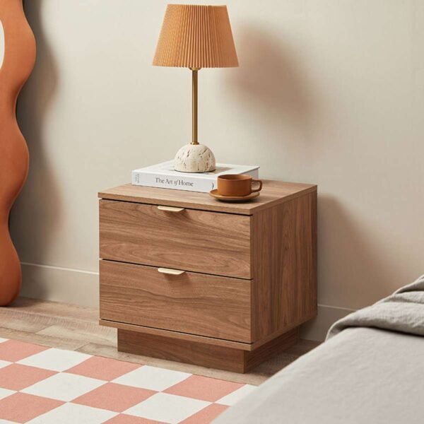 Teak Wood Bedside Table - Shadow - Image 2