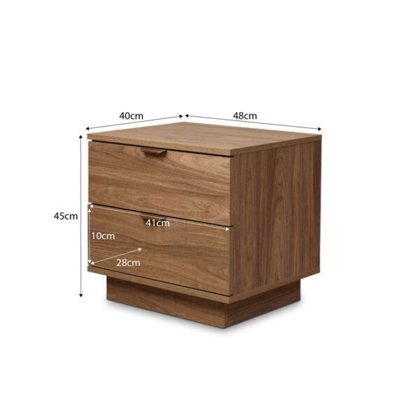 Teak Wood Bedside Table - Shadow - Image 6