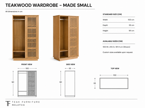 Teakwood Wardrobe – Made Small