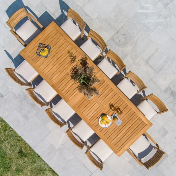 Outdoor Teak Dining Table Extension - Fado - Image 4