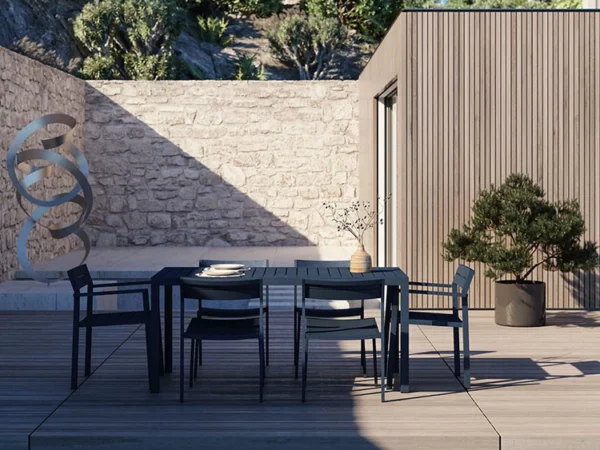 Outdoor Aluminum Dining Table – Carl