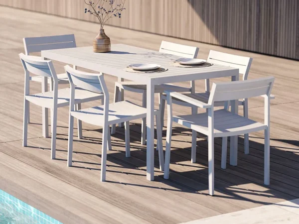 Outdoor Aluminum Dining Table – Carl