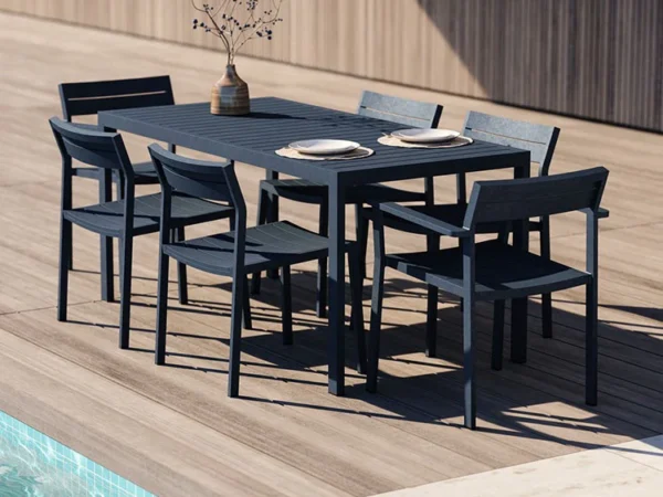 Outdoor Aluminum Dining Table – Carl