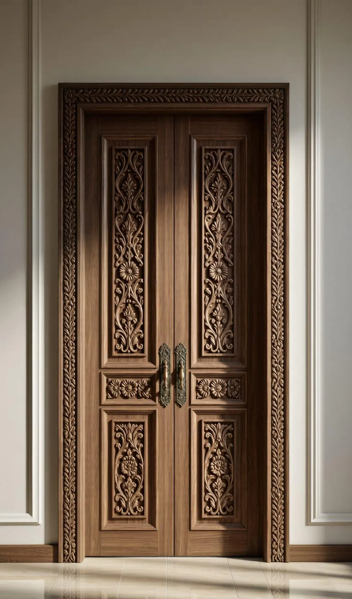 wooden carving door