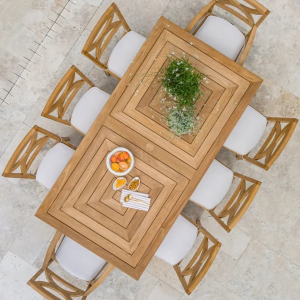 Outdoor Teakwood Dining Table - Marco - Image 4
