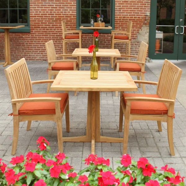 Square Teak Dining Table – Napa - Image 3