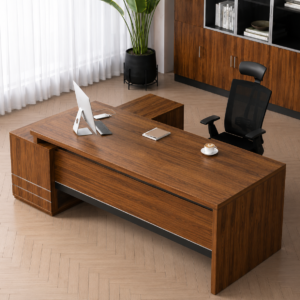 Modern Solid Teak Executive Office Desk